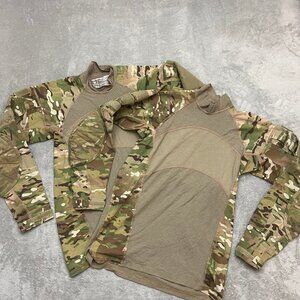 Lot of 2 Army Multicam Combat Shirts Men Size Medium Flame Resistant